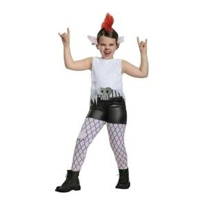 KIDS' Trolls World Tour Queen Barb Deluxe Halloween Costume Jumpsuit W/Headpiece